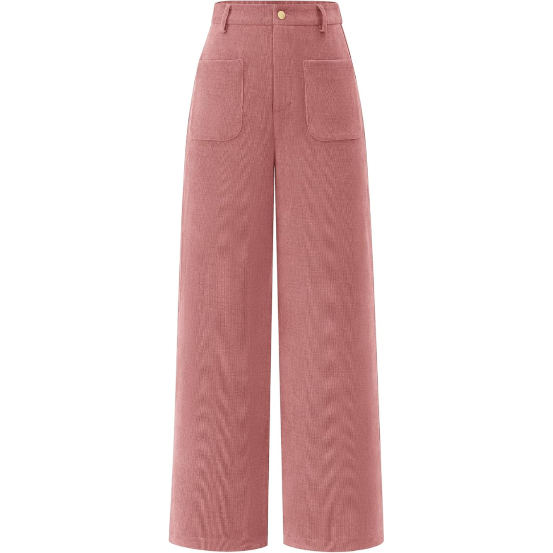 Casual Wide Palazzo Pants with High Waist and Pockets - Clarissa