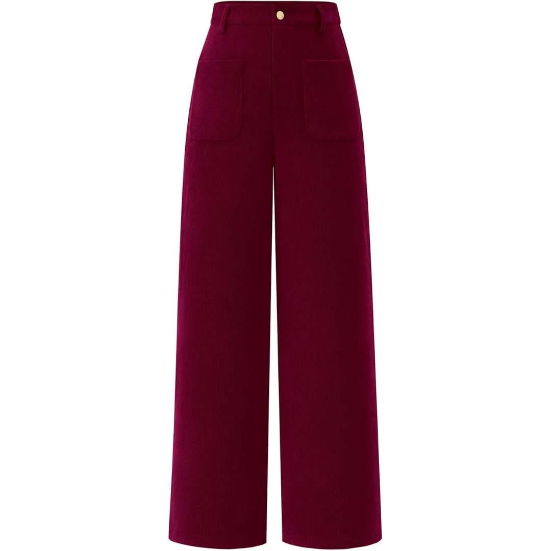 Casual Wide Palazzo Pants with High Waist and Pockets - Clarissa