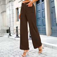 Casual Wide Palazzo Pants with High Waist and Pockets - Clarissa