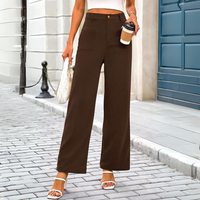 Casual Wide Palazzo Pants with High Waist and Pockets - Clarissa