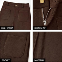 Casual Wide Palazzo Pants with High Waist and Pockets - Clarissa