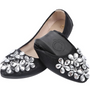 Glitzernde Strass Ballerina Flats - Yelena