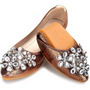 Glitzernde Strass Ballerina Flats - Yelena