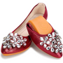 Glitzernde Strass Ballerina Flats - Yelena