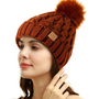 Bequeme Winter Pom Mütze - Yvonne