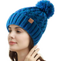 Bequeme Winter Pom Mütze - Yvonne