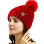 Bequeme Winter Pom Mütze - Yvonne