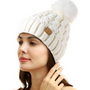Bequeme Winter Pom Mütze - Yvonne