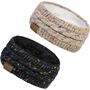 Warmer Gestrickter Ohrwärmer Haarband mit Fleecefutter - Cathryn