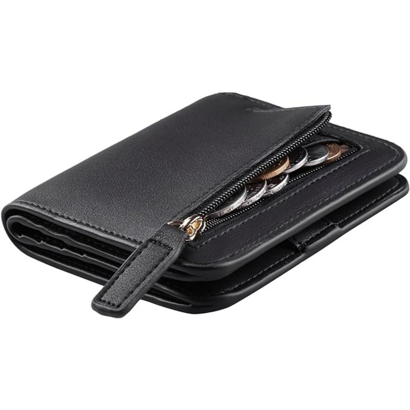 Compact RFID-Blocking Luxury Leather Women's Wallet - Elvira