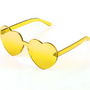 Trendige herzförmige rahmenlose Sonnenbrille im transparenten Look - HartBlitz