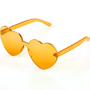 Trendige herzförmige rahmenlose Sonnenbrille im transparenten Look - HartBlitz