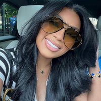 Retro Oversized Aviator Zonnebril - Amara