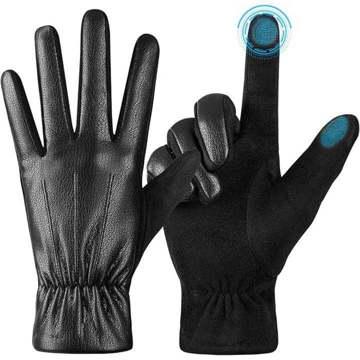 Winter Touchscreen Handschoenen van Suède Leer - Victor