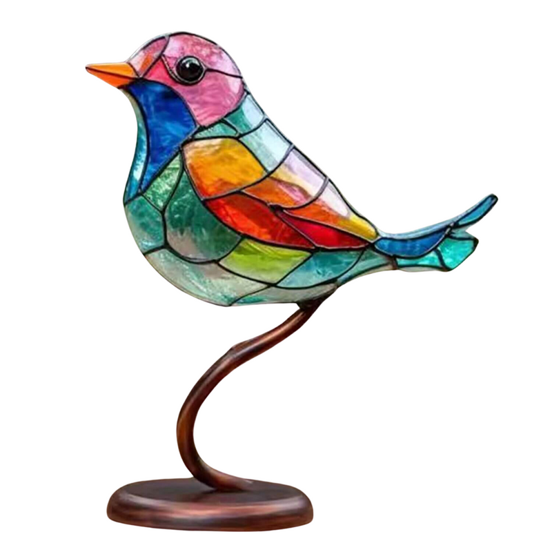 Gekleurde Vogels Op Tak Decoratief Beeld - ColorBirds