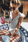 Retro Badeanzug mit Print - Julia