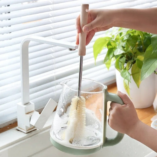 Houten Flesborstel met Lange Handgreep – Elvo
