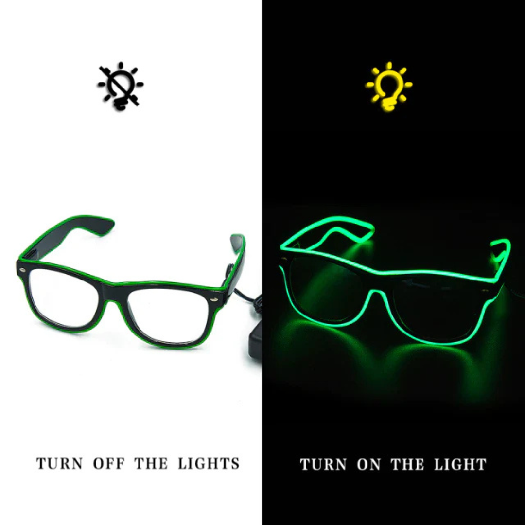 Oplichtende Neon Bril - LumaGlow