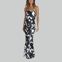Trägerloses Maxikleid mit luftiger Passform – Jade