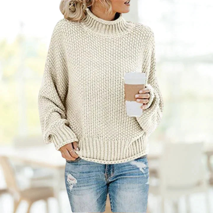 Trendiger gestrickter Damenpullover - Olivia