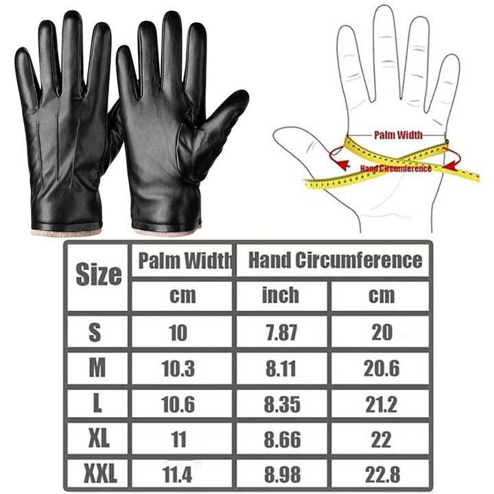 Winter Leder Touchscreen Handschuhe - TouchLuxe