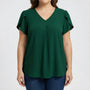 V-Neck Flutter Sleeve Plus Size Blouse - Rosalie