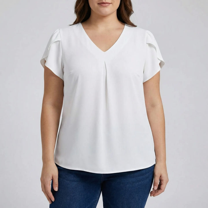V-Neck Loose Fit Blouse - Katherine