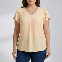 V-Neck Loose Fit Blouse - Katherine