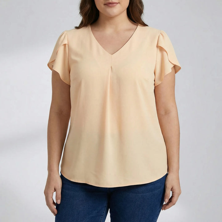 V-Neck Loose Fit Blouse - Katherine