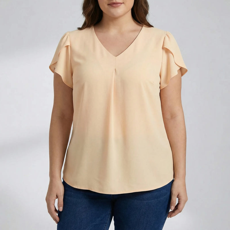 V-Neck Loose Fit Blouse - Katherine