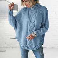 Langer Grob Gestrickter Damenpullover - Elise
