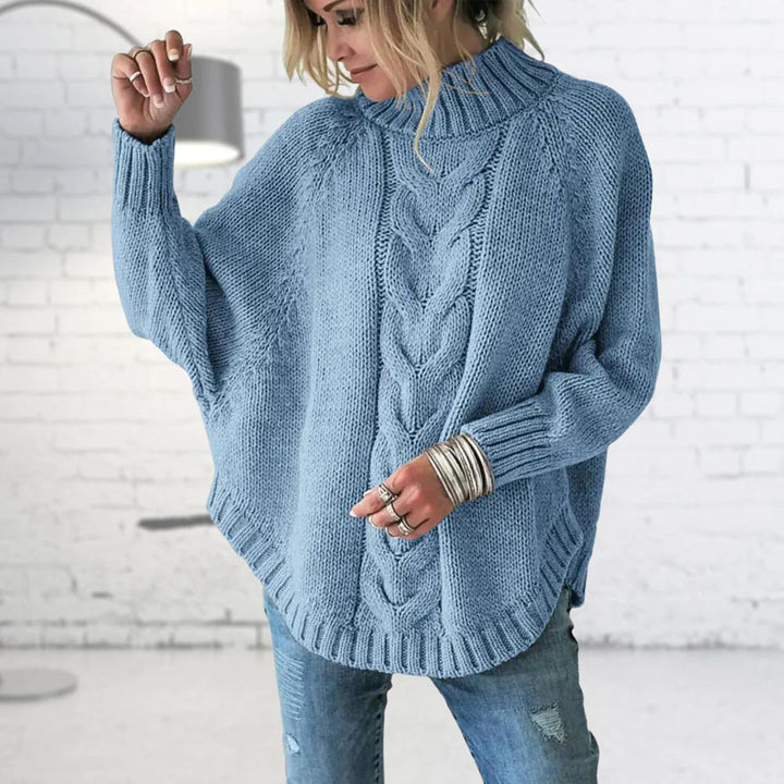 Langer Grob Gestrickter Damenpullover - Elise