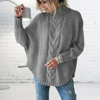 Langer Grob Gestrickter Damenpullover - Elise