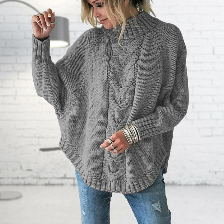 Langer Grob Gestrickter Damenpullover - Elise