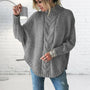 Langer Grob Gestrickter Damenpullover - Elise