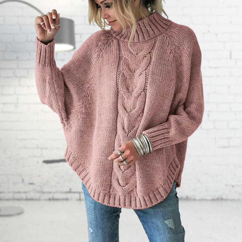 Langer Grob Gestrickter Damenpullover - Elise