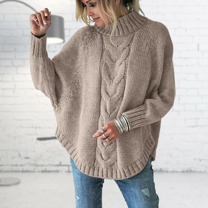 Langer Grob Gestrickter Damenpullover - Elise
