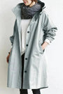 Oversized Waterproof Hooded Trench Coat 3