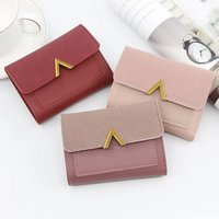 Samt-Leder Mini-Geldbörse | Kompakt & trendy