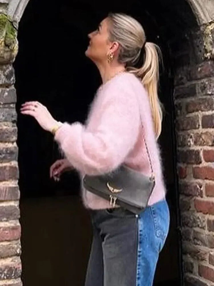 Vintage Plüsch Strickjacke für Damen - Rosie