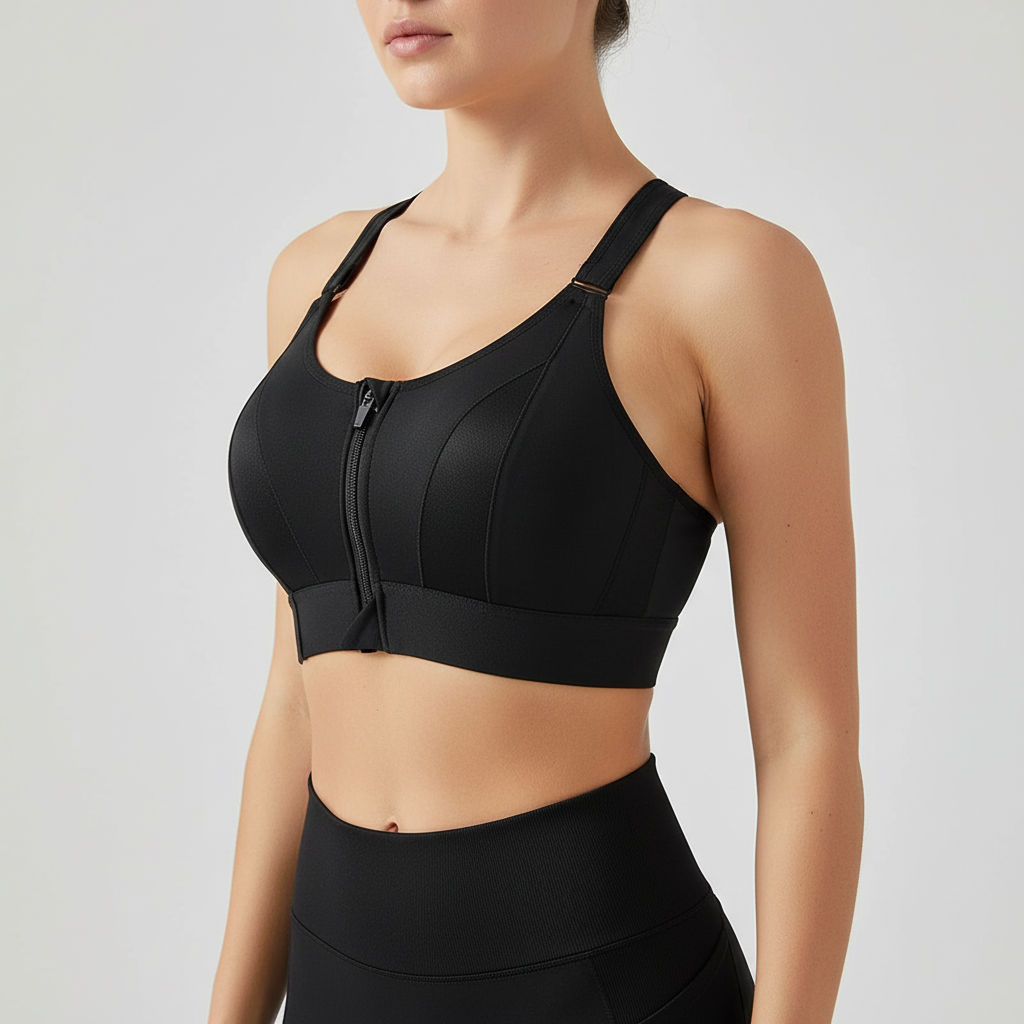 Vorne Reissverschluss Sport BH - PowerFlexa