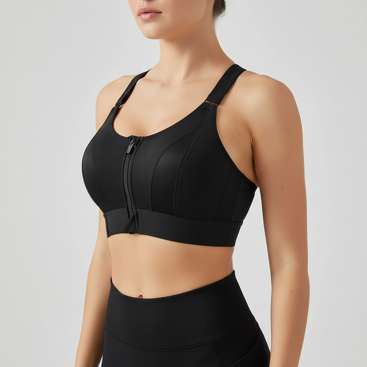 Vorne Reissverschluss Sport BH - PowerFlexa