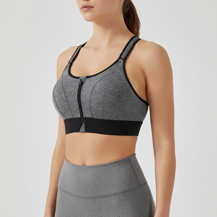 Vorne Reissverschluss Sport BH - PowerFlexa