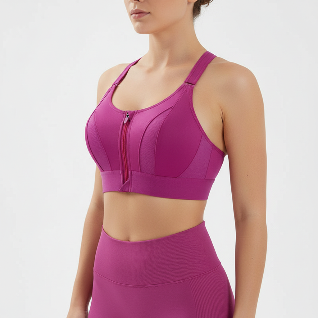 Vorne Reissverschluss Sport BH - PowerFlexa