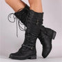 Retro-Schnürstiefel mit Schnalle - Elora