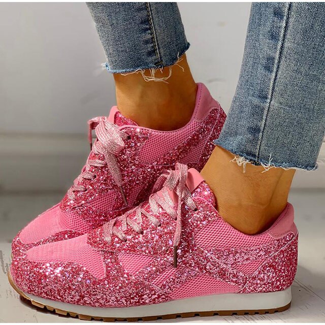 Trendige Damen Glitzer Sneakers - Miranda