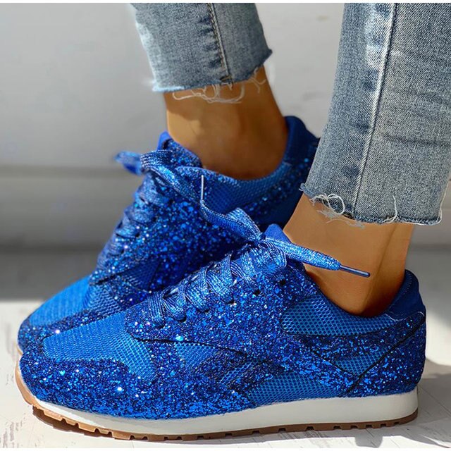 Trendige Damen Glitzer Sneakers - Miranda