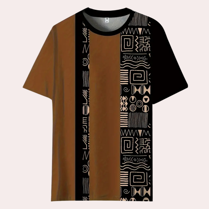 Casual T-Shirt with Color Blocks for Men - Milo