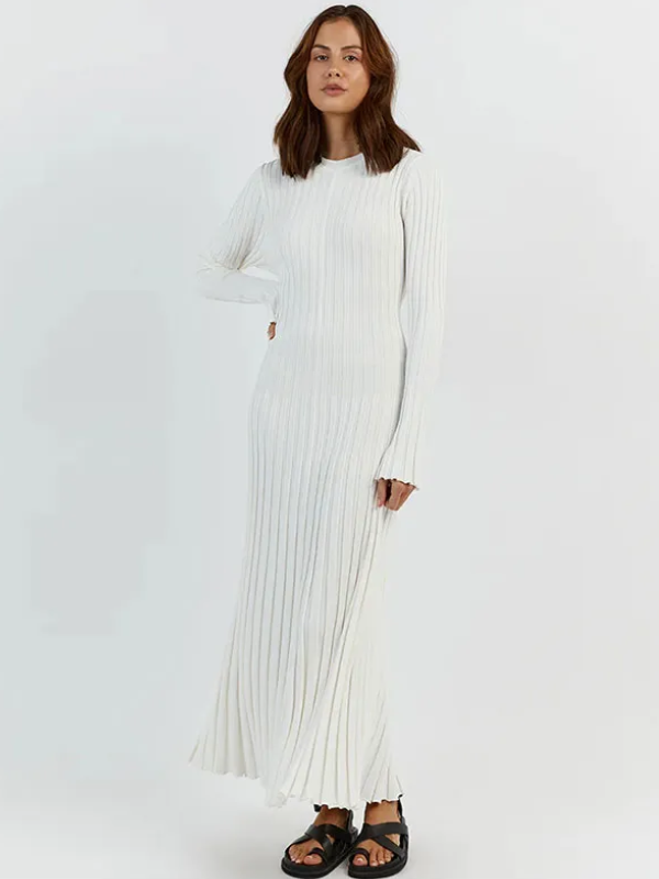 Gracie Gestricktes Maxikleid | Eng & schmeichelhaft