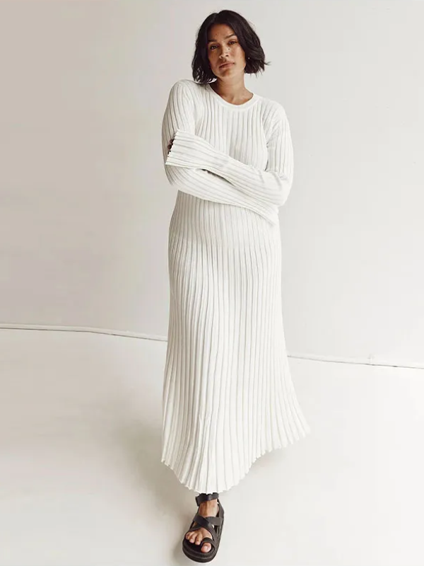 Gracie Gestricktes Maxikleid | Eng & schmeichelhaft